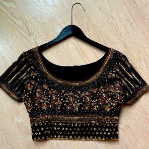 Black blouse for saree